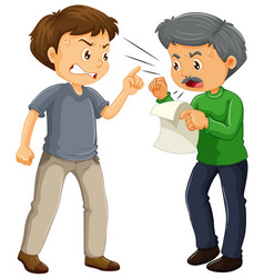 Two angry men fighting Royalty Free Vector Image