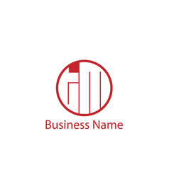 Initial letter tm logo template design Royalty Free Vector