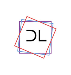 Creative initial letter dl square logo design Vector Image