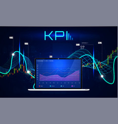 Kpi - key performance indicator banner Royalty Free Vector