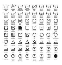 Guide to laundry care symbols Royalty Free Vector Image