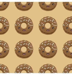 Seamless pattern with glazed donuts Royalty Free Vector