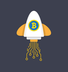 Bitcoin Rocket Vector Images Over 550