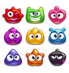 Funny cartoon liquid characters Royalty Free Vector Image