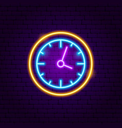 neon clock icons