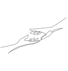 Single continuous line drawing hand count number Vector Image