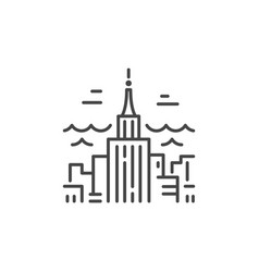 Tax office or department in thin line architecture