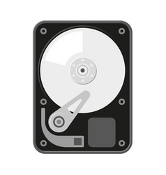 Clean up hard drive icon cartoon Royalty Free Vector Image