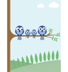 Bird mum baby Royalty Free Vector Image - VectorStock