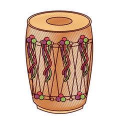 Musical instrument punjabi drum dhol indian Vector Image