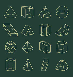 Collection of geometric shapes Royalty Free Vector Image