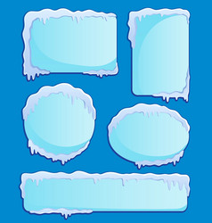 Winter labels theme image 1 Royalty Free Vector Image