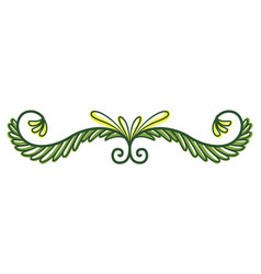Green text divider page separators design line Vector Image