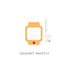Hand smart device neon label Royalty Free Vector Image
