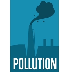 Power plant air pollution or industry factory Vector Image