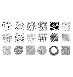 Different types of hatching in pencil pen Vector Image