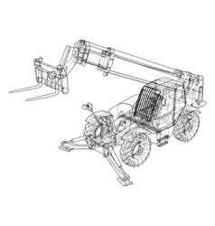 Forklift outline Royalty Free Vector Image - VectorStock