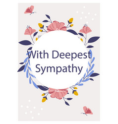 Hand drawn condolence cards bundle Royalty Free Vector Image