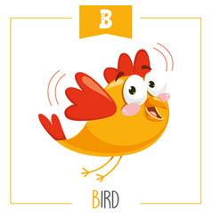 Alphabet Letter B And Bird Royalty Free Vector Image