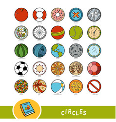 Colorful set rectangle shape objects visual Vector Image