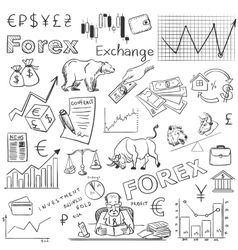 Finance forex hand drawing pattern Royalty Free Vector Image