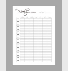 Monthly planner template royalty free vector image