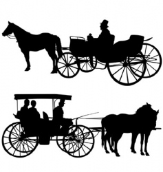 Wedding Horse Carriage Silhouette Vector Images (97)