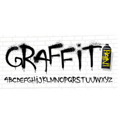 Bubble graffiti font inflated letters street art Vector Image