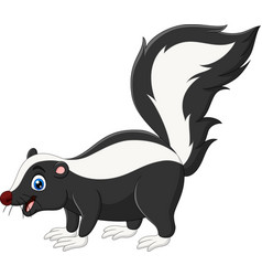 Cute skunk cartoon Royalty Free Vector Image - VectorStock