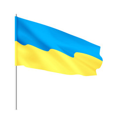 Ukraine flag national ukrainian yellow blue flag Vector Image