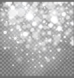 Bokeh light effect isolated on transparent Vector Image