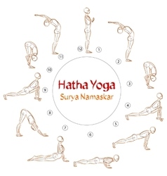 Hatha Yoga Parvatasana Royalty Free Vector Image