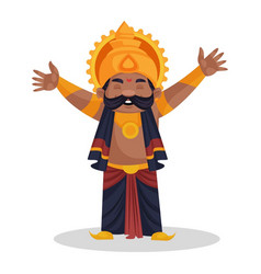 Ravana cartoon character Royalty Free Vector Image