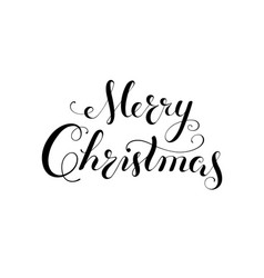 merry christmas calligraphy lettering template vector image caligraphy template