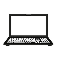 Color image cartoon front view laptop computer Vector Image