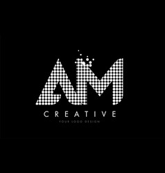 A m letter logo design creative am letters icon Vector Image