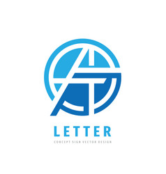 Ad a d brushed letter logo design with creative Vector Image