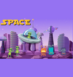Isolated mars space scene Royalty Free Vector Image