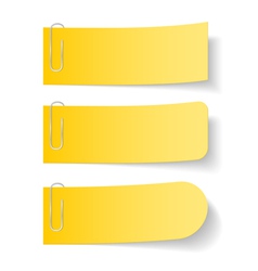 Yellow paper notes Royalty Free Vector Image - VectorStock