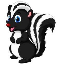 Cute skunk cartoon Royalty Free Vector Image - VectorStock