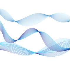 Line wave on blue background Royalty Free Vector Image