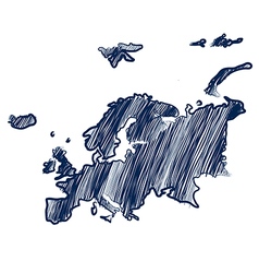 Colorful europe map with countries and capital Vector Image
