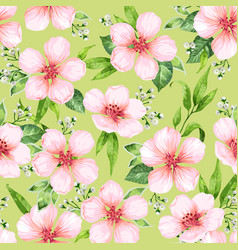 Seamless pattern with blossoming apple tree Vector Image