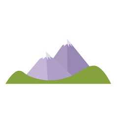 Mountain goal peak cartoon Royalty Free Vector Image