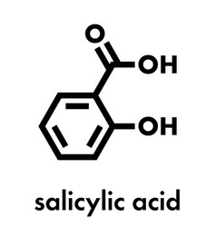 Salicylic acid molecule used in cosmetics Vector Image