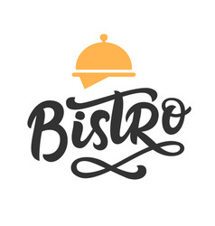 Bistro cafe logo badge Royalty Free Vector Image