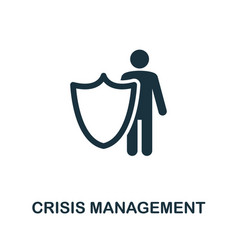 Crisis management icon line style element from Vector Image