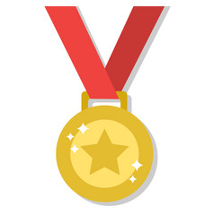 Gold medal for first winner prize Royalty Free Vector Image