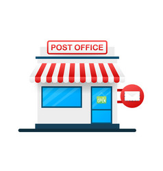 Building post office stock Royalty Free Vector Image