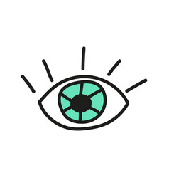 Doodle eye icon Royalty Free Vector Image - VectorStock